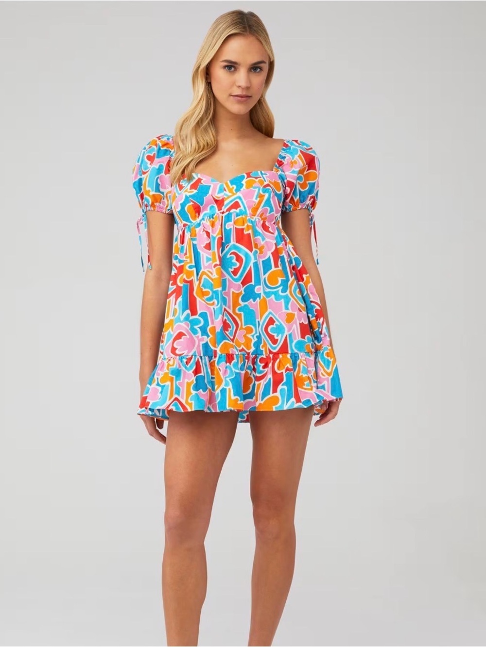 Amanda Uprichard Puff-Sleeve Mini Dress